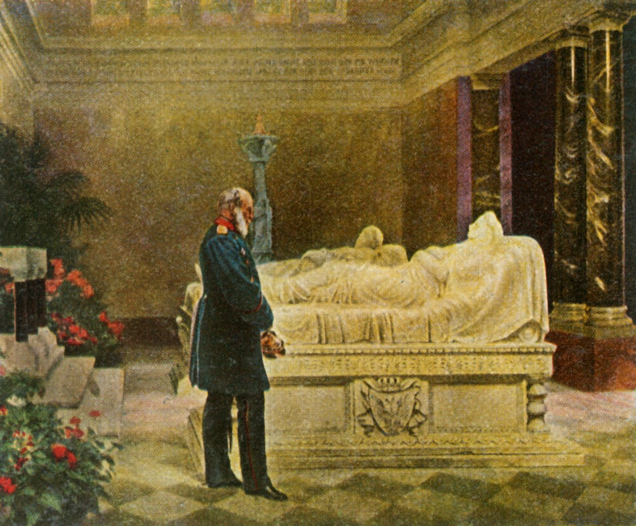 I. Vilmos király szülei sírjánál, 1870. július 19-én, 1936. alkotó: Unbekannt