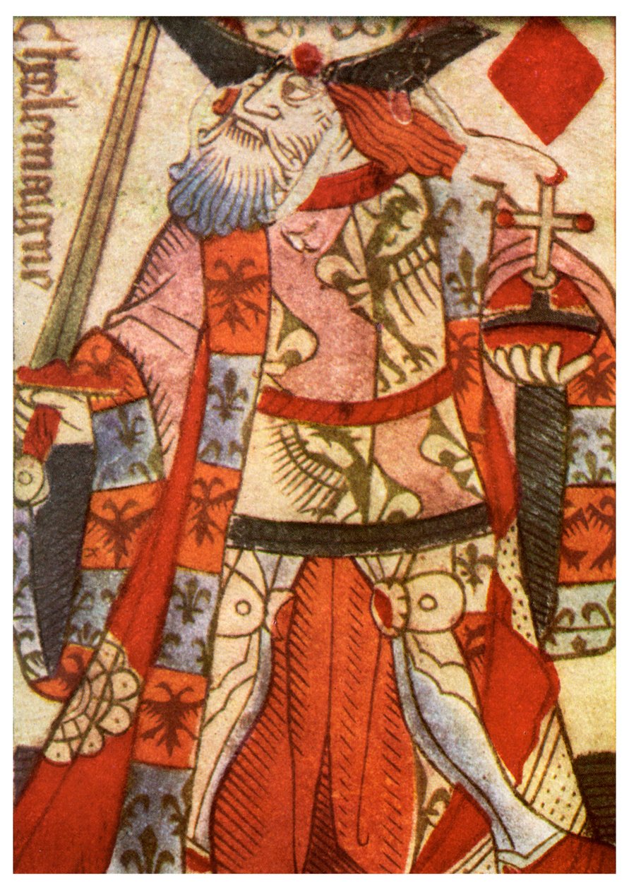 Gyémántok királya egy francia kártyacsomagból, 1500 c. 1956 alkotó: Unbekannt