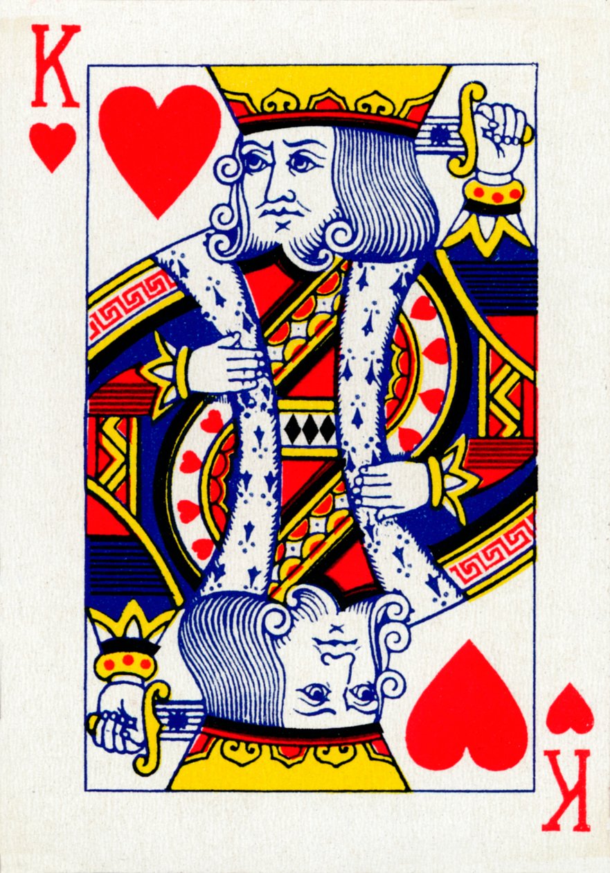 King of Hearts a Goodall & Son Ltd. kártyapaklijából, 1940 alkotó: Unbekannt