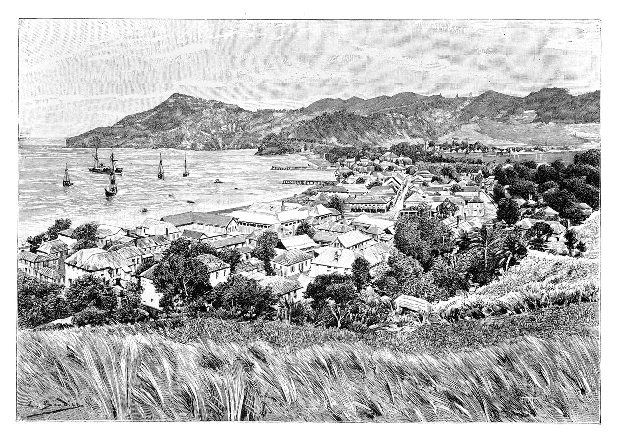 Kingston, St Vincent Island, 1890 alkotó: Unbekannt