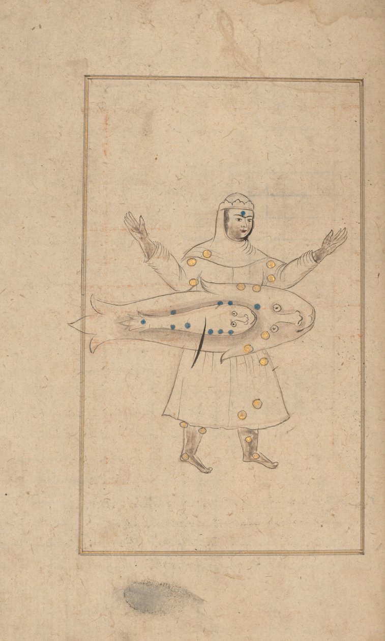 Kitab suwar al-kawakib al-thabita Al-Szufi állócsillagainak képeinek könyve, 18. század. alkotó: Unbekannt