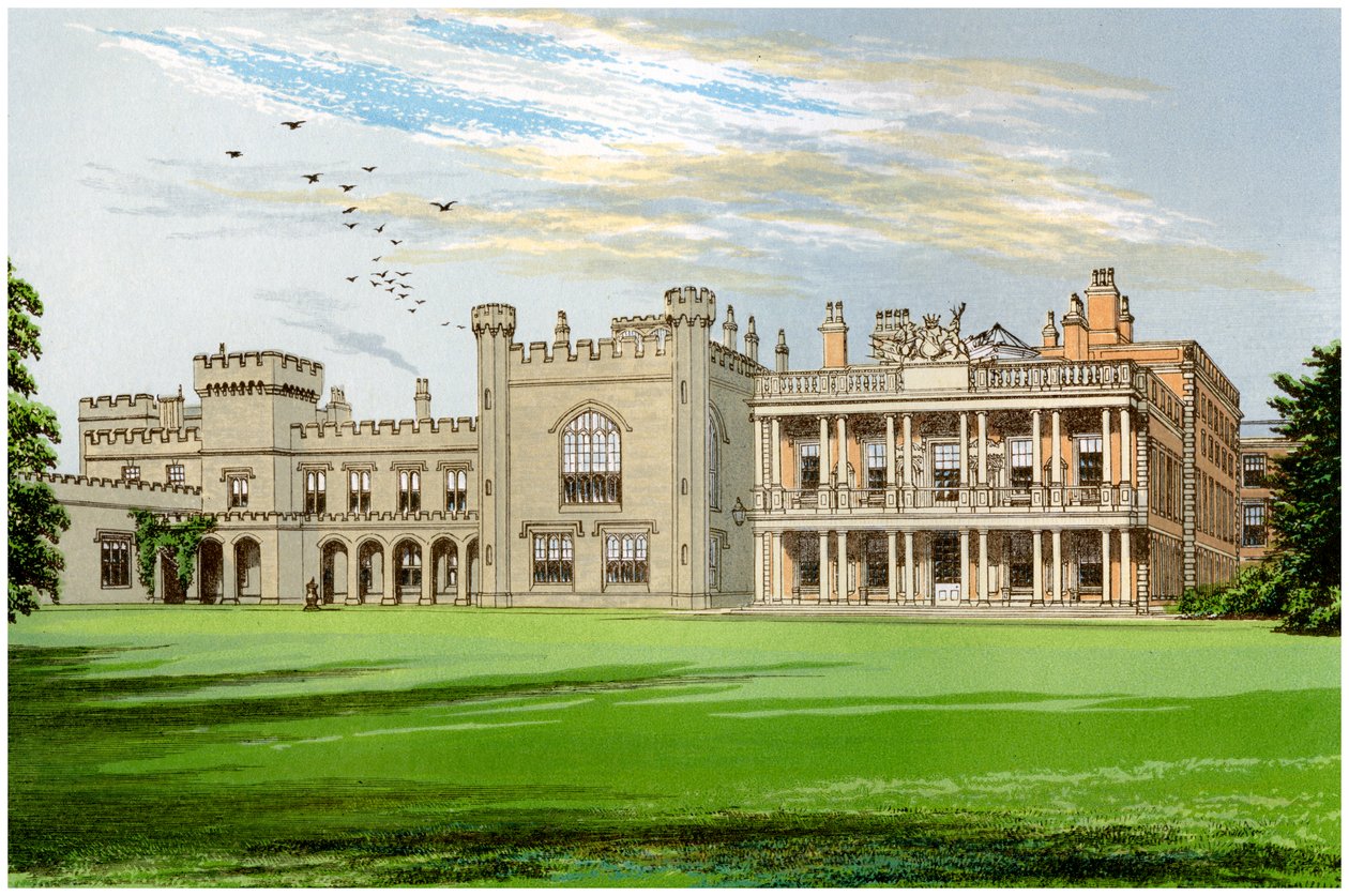 Knowsley Hall, Lancashire, Derby grófjának otthona, 1880 alkotó: Unbekannt