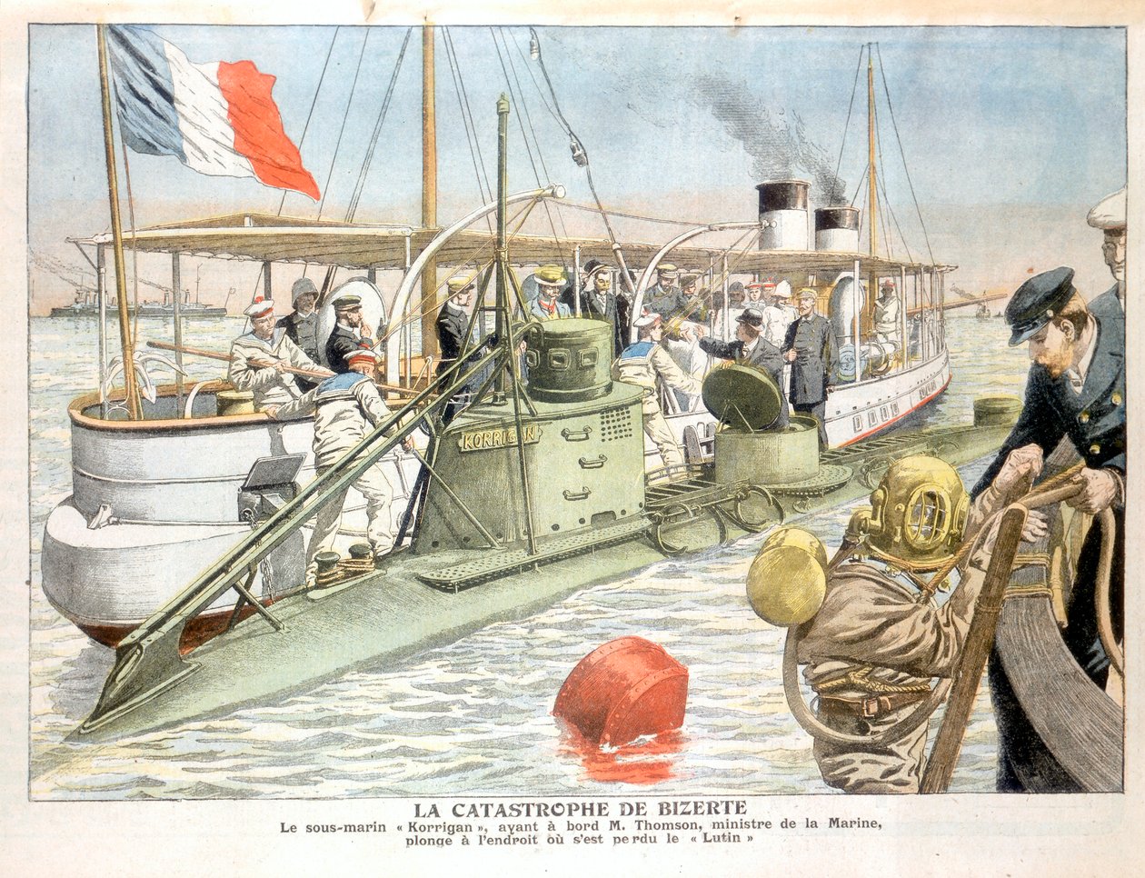 Korrigan, a francia haditengerészet tengeralattjárója, 1906 alkotó: Unbekannt