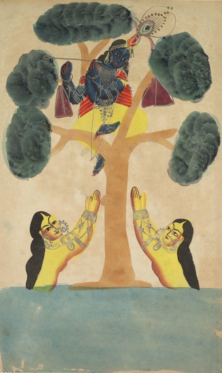 Krishna ellopja a cowgirls gopis ruháit, 1800-as évek. alkotó: Unbekannt