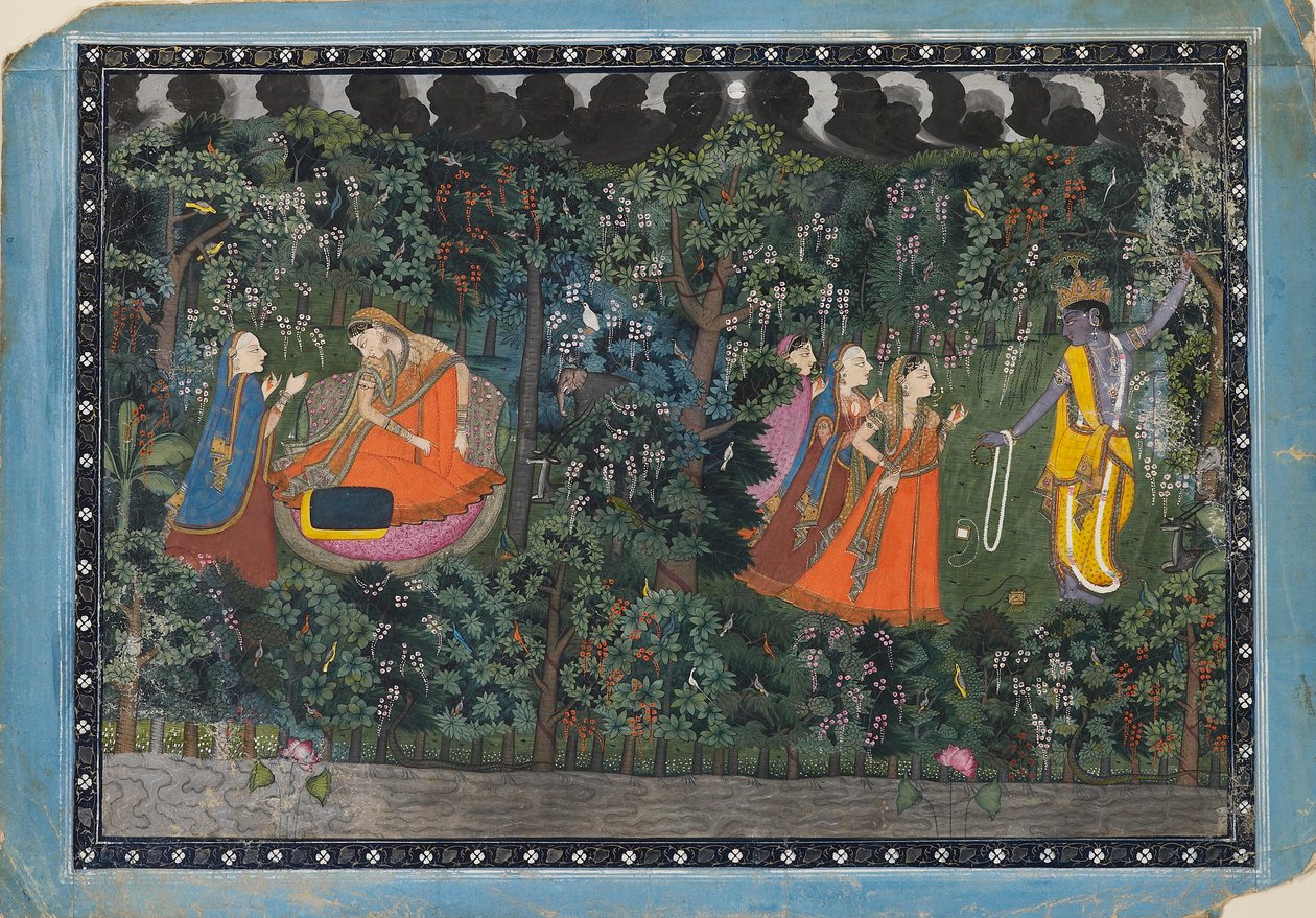 Krisna és Radha, 1850 alkotó: Unbekannt