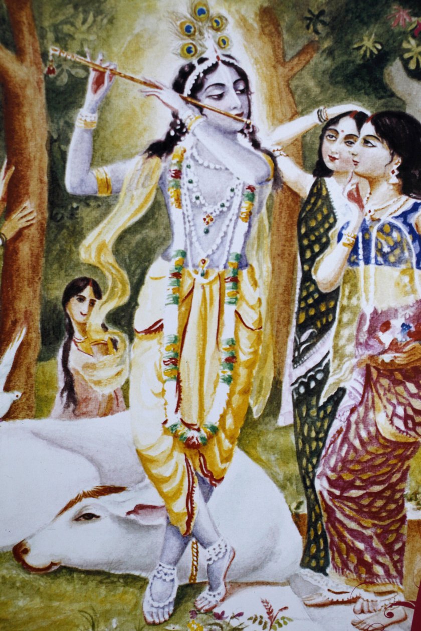 Krisna és a Gopi a Hare Krishna naptárban, London, Grande-Bretagne alkotó: Unbekannt