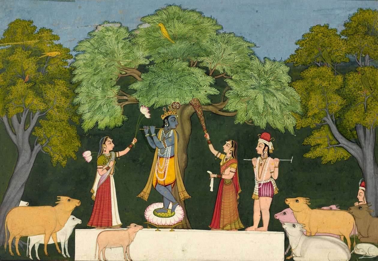 Krsna szórakoztatja társait, kb. 1760-1765. alkotó: Unbekannt