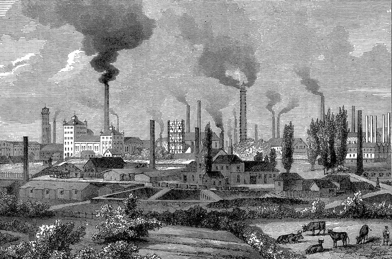 Krupps-művek, Essen, Németország, 1896 alkotó: Unbekannt
