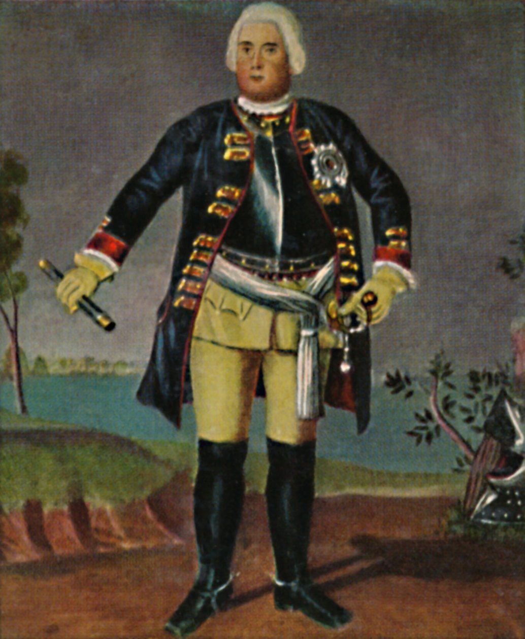 I. Friedrich Vilmos király v. Poroszország 1688-1740. - Metszet Weidemann festménye után, 1934. alkotó: Unbekannt