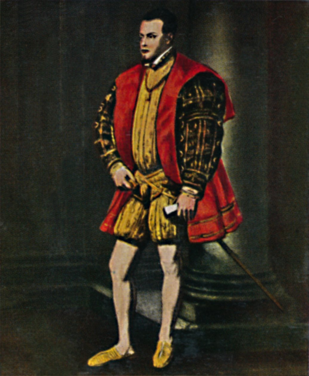 Fülöp spanyol király 1527-1598. - Tizian festménye, 1934. alkotó: Unbekannt