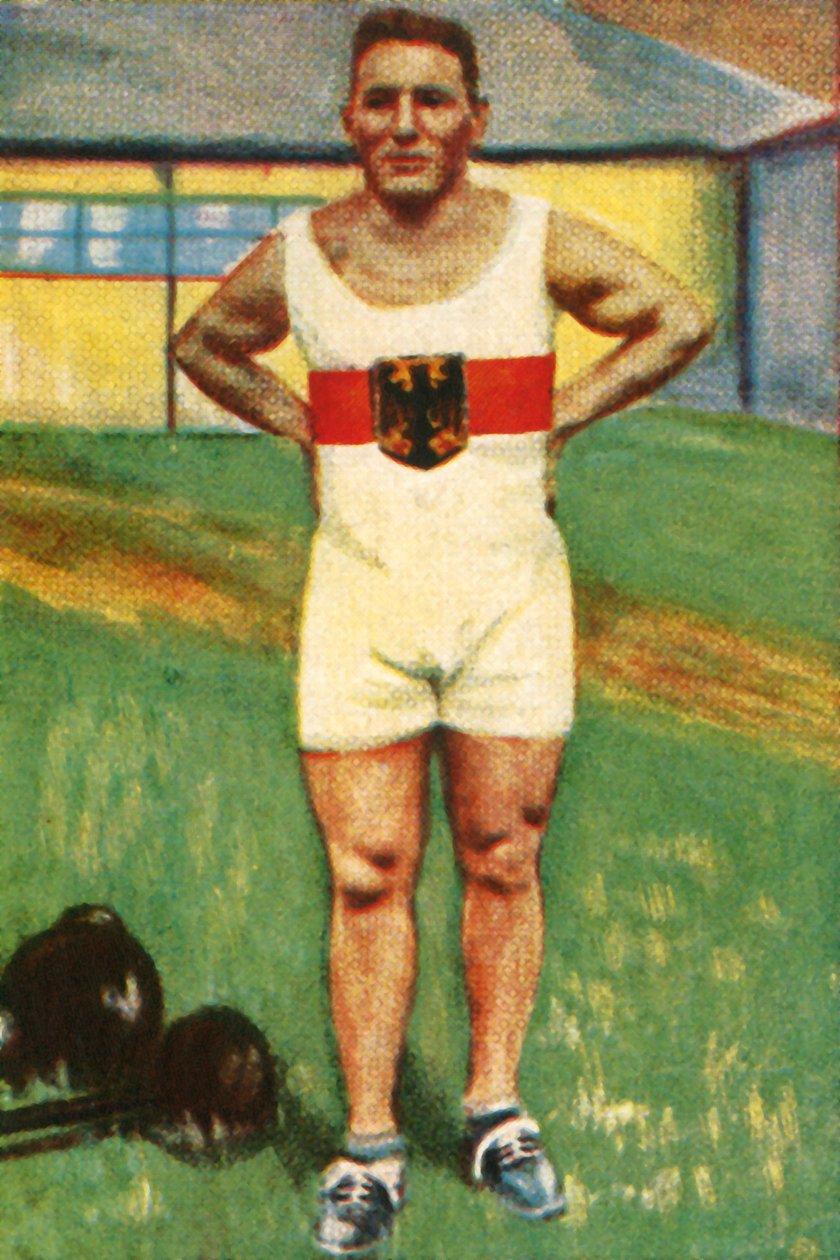 Kurt Helbig német súlyemelő bajnok, 1928. alkotó: Unbekannt