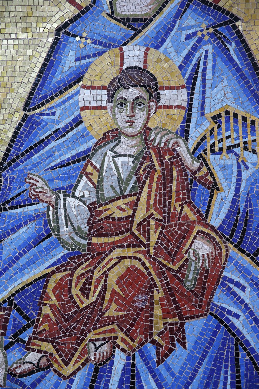Kykkos kolostor, Ciprus. Mozaik részlet. Jézus gyermekkorában, 20150510, Pedoulas, Ciprus alkotó: Unbekannt