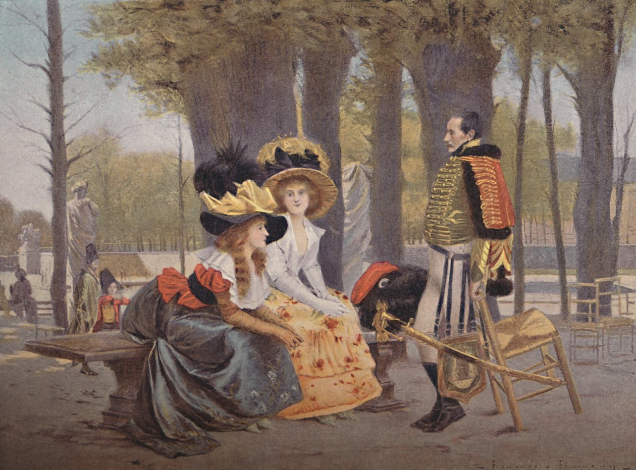 La Causerie. - Élet Párizsban 1793-ban, 1896-ban alkotó: Unbekannt