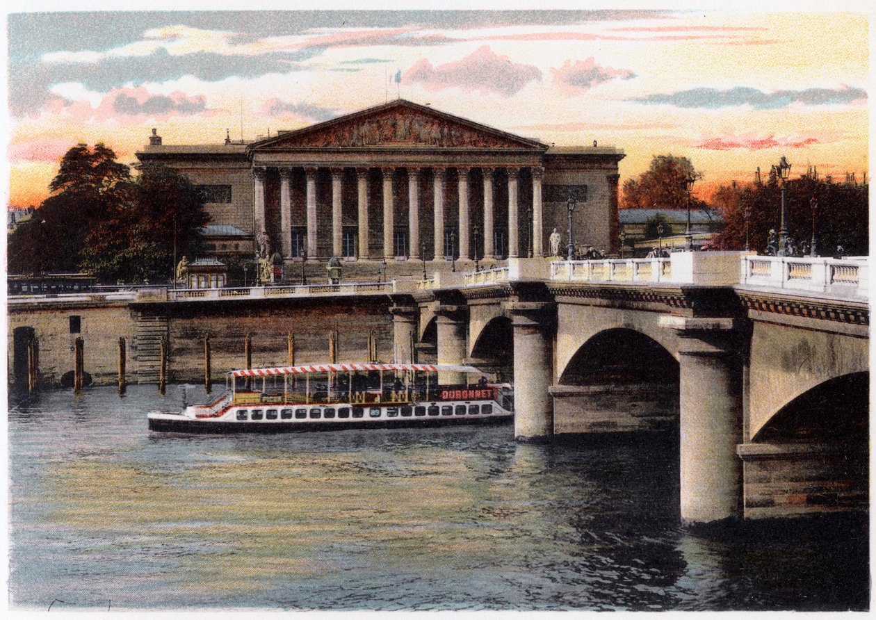 A képviselőház és a Pont de la Concorde, Párizs, c1900 alkotó: Unbekannt