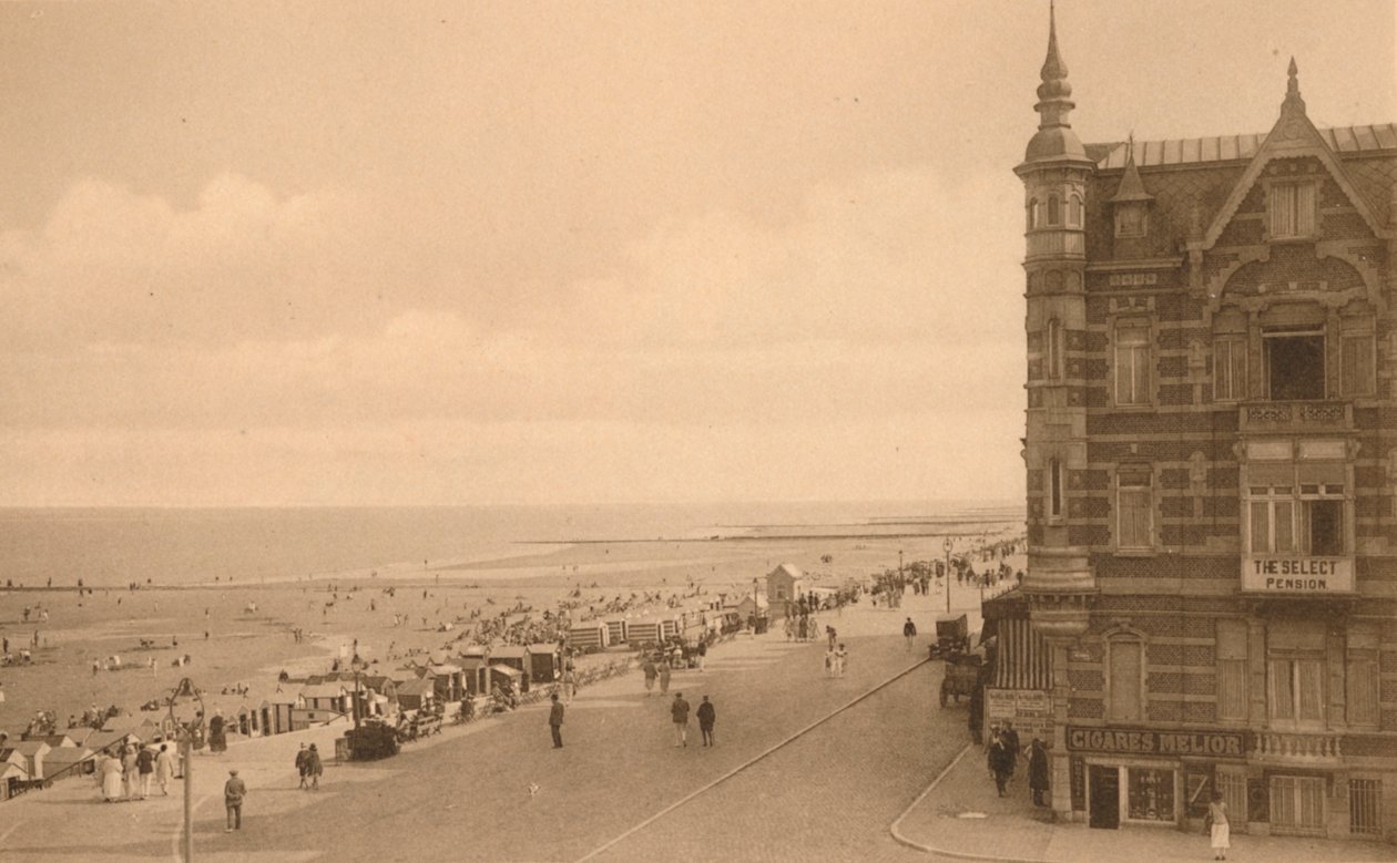 La Digue et la Plage, Promenade and the Beach, 1900. alkotó: Unbekannt