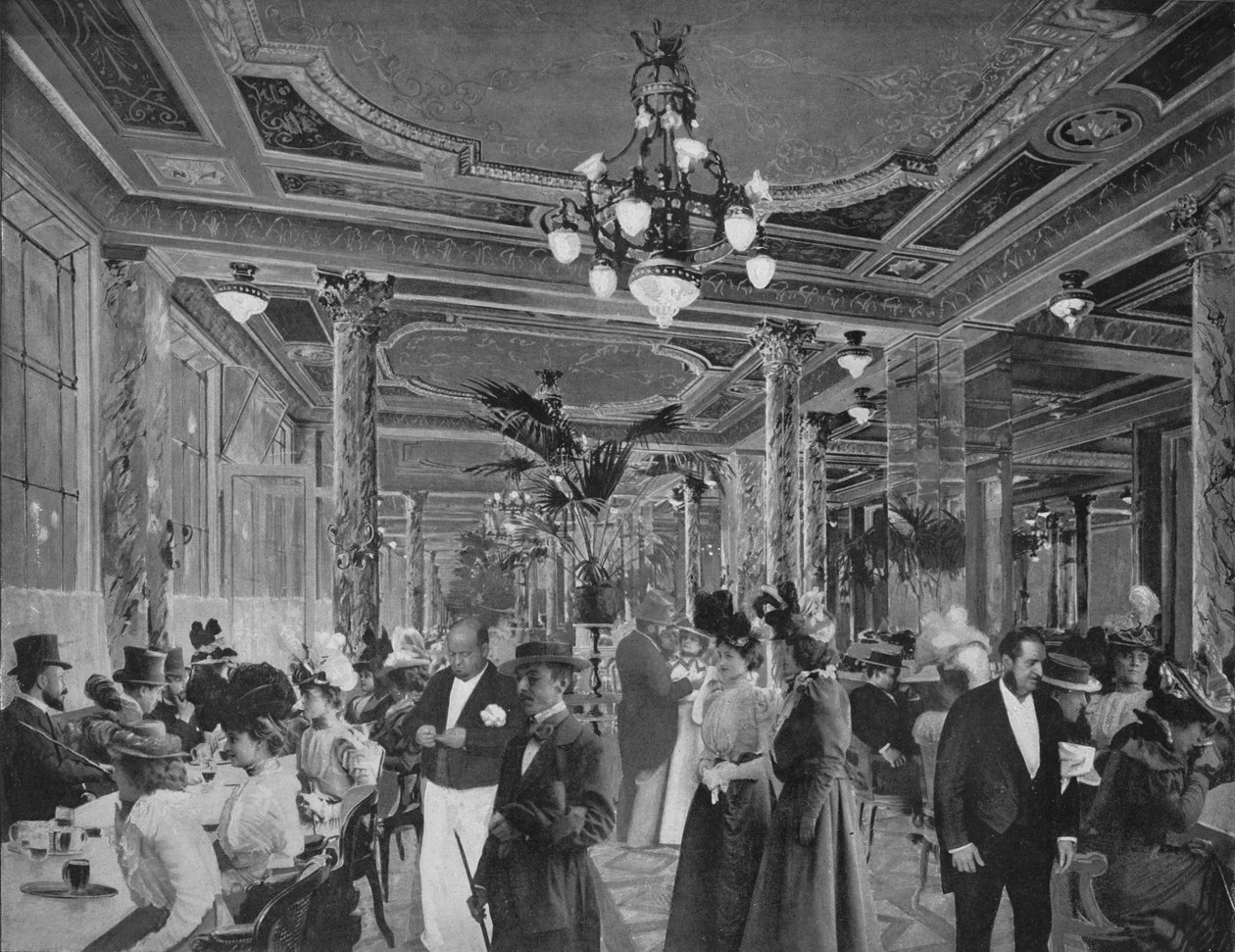 Az amerikai kávézó nagyterme, 1900 alkotó: Unbekannt