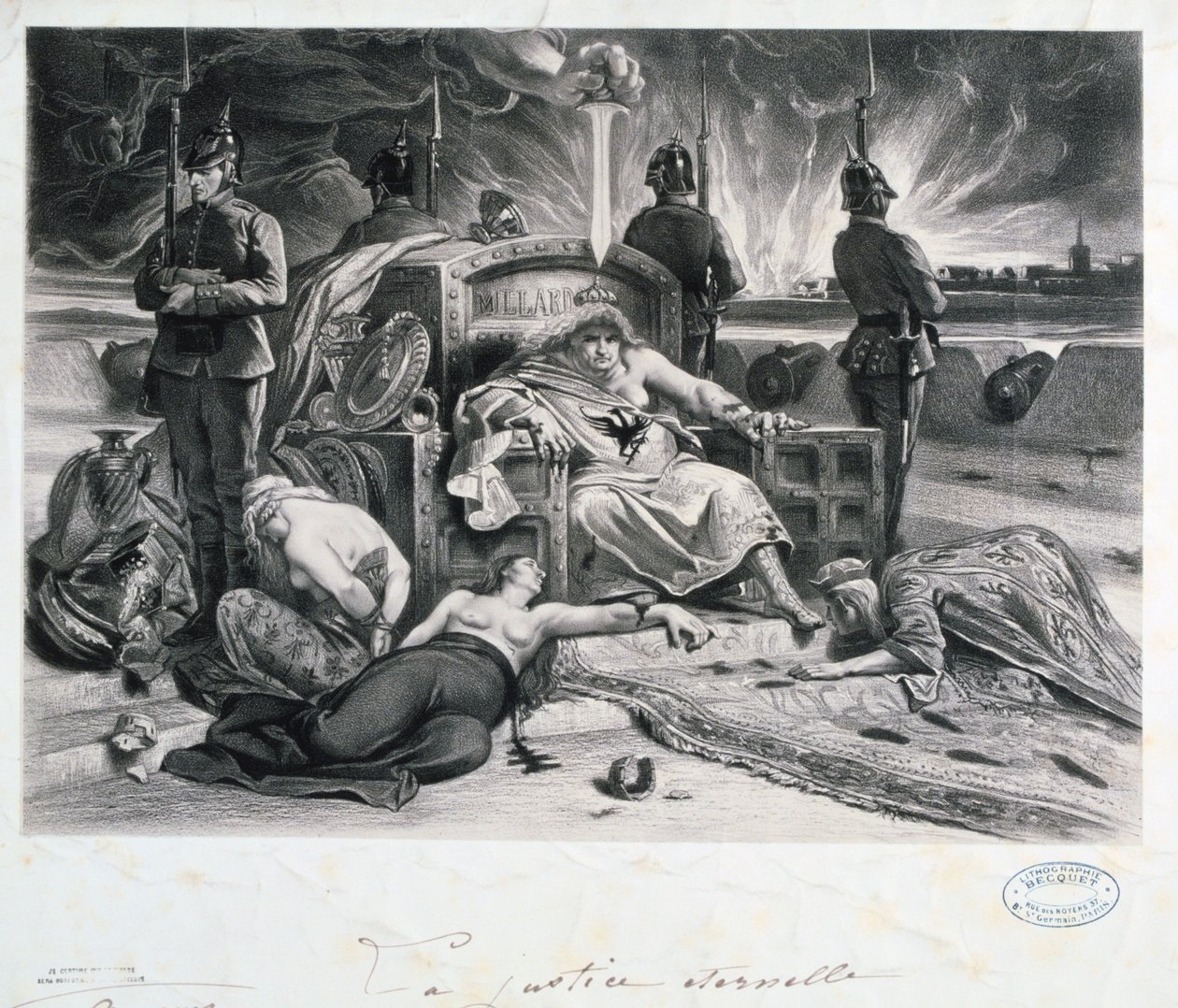Örök igazságszolgáltatás, francia-porosz háború, 1870-1871. alkotó: Unbekannt