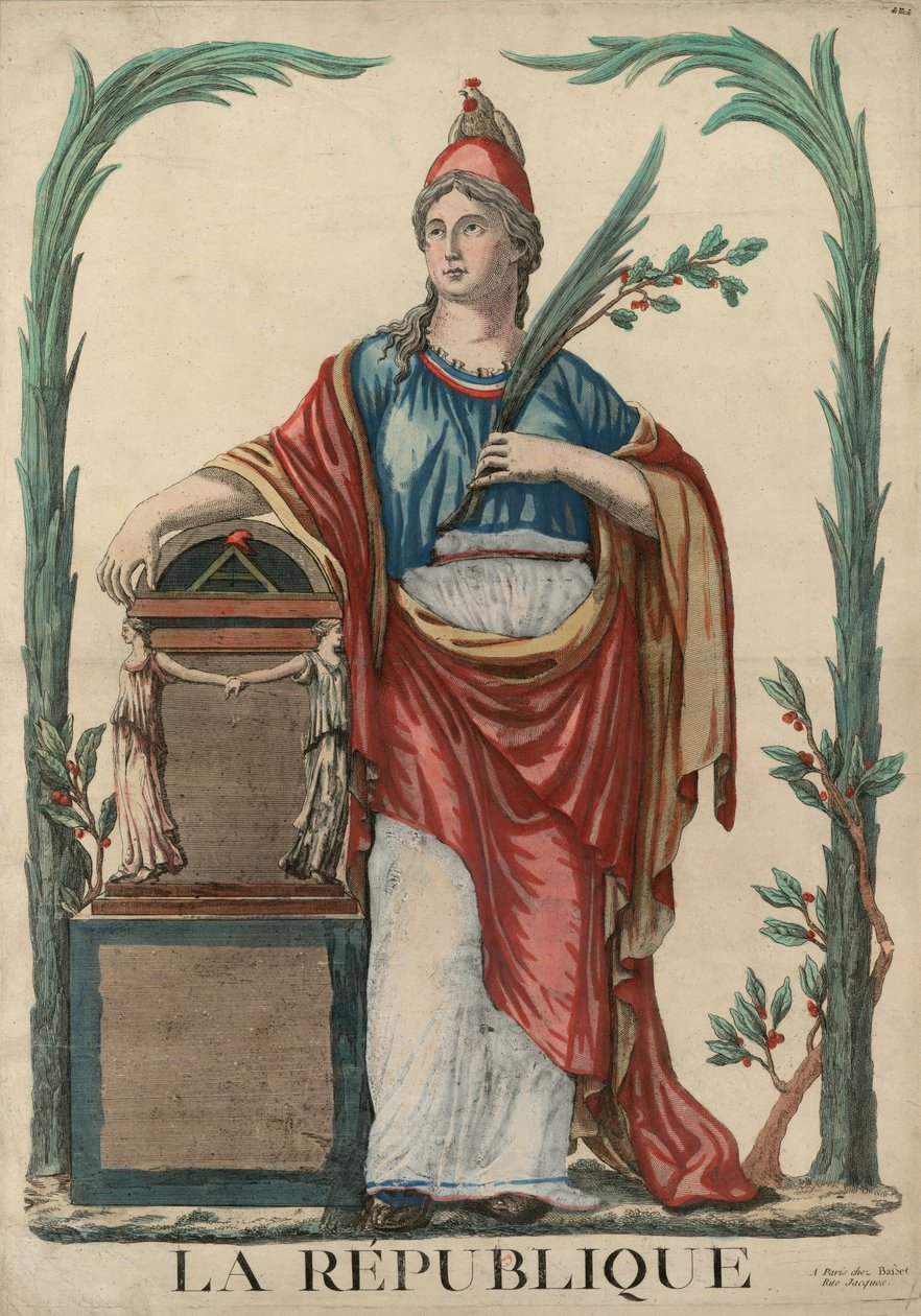 La République A Francia Köztársaság allegorikus alakja, 1793. alkotó: Unbekannt