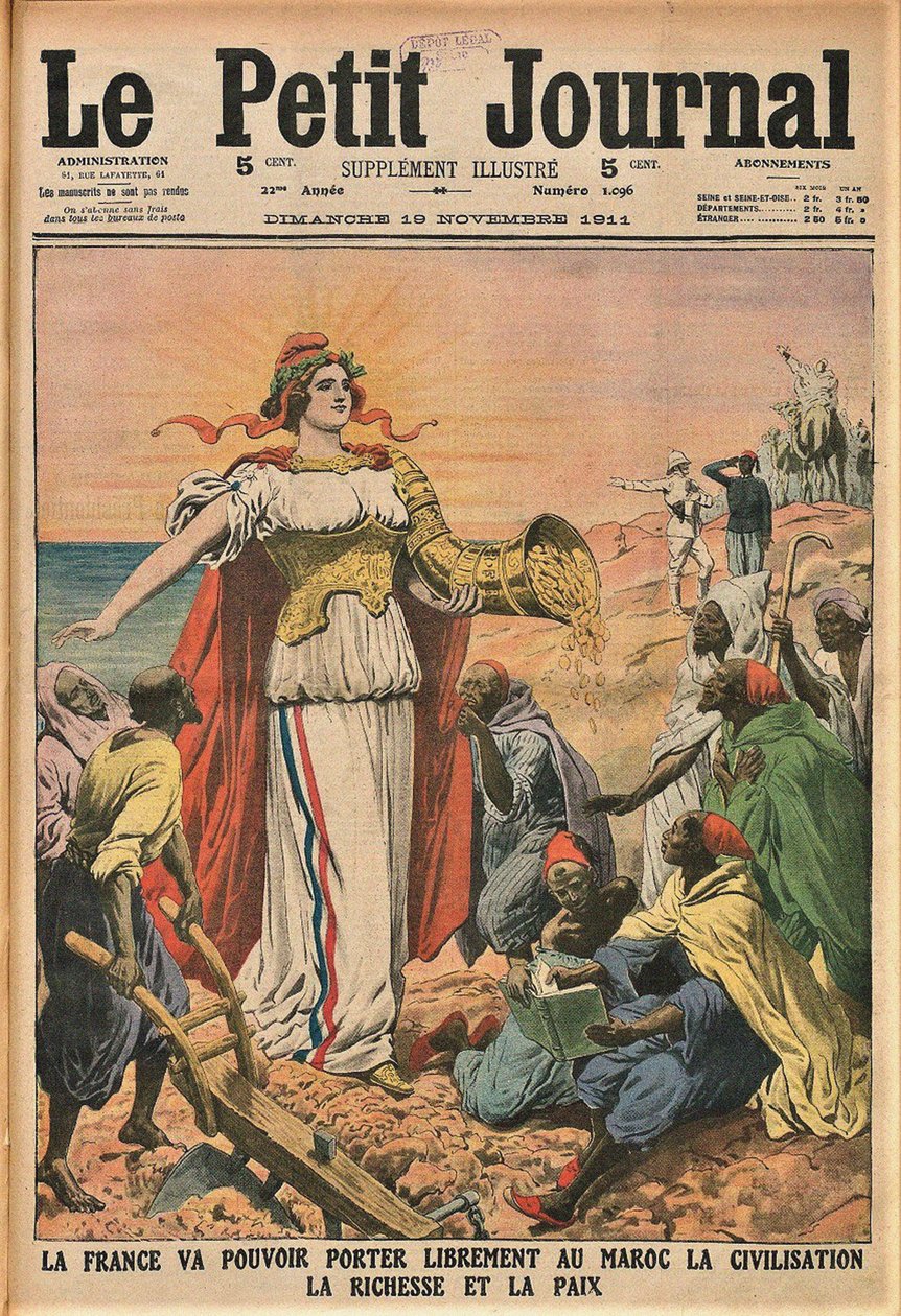 A civilizációs küldetés. Le Petit Journal, 1911. november 19., 1911. alkotó: Unbekannt