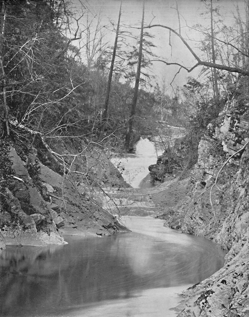 Lace Waterfalls and Dragons Pool, Natural Bridge, Virginia, 1897. alkotó: Unbekannt