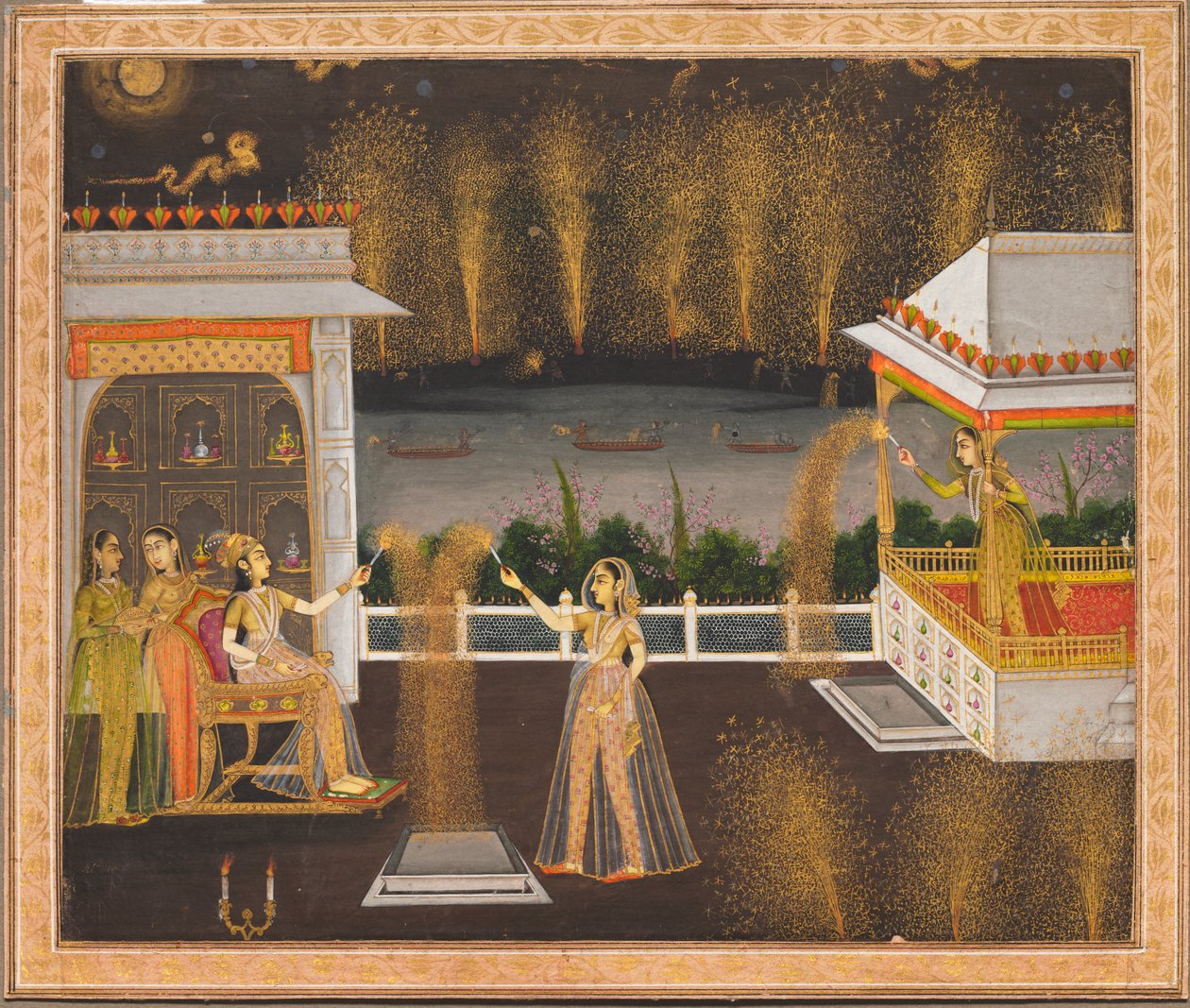Diwalit ünneplő hölgyek, c. 1760. alkotó: Unbekannt