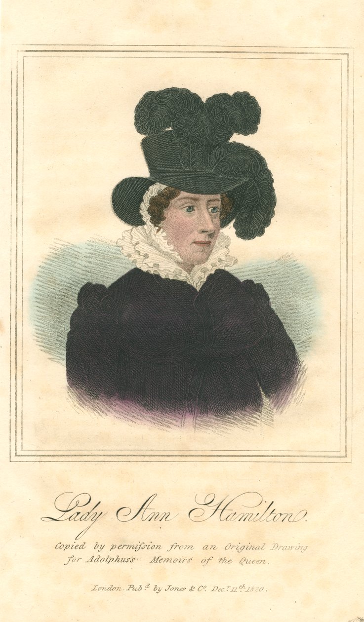 Lady Anne Hamilton, 1820 alkotó: Unbekannt