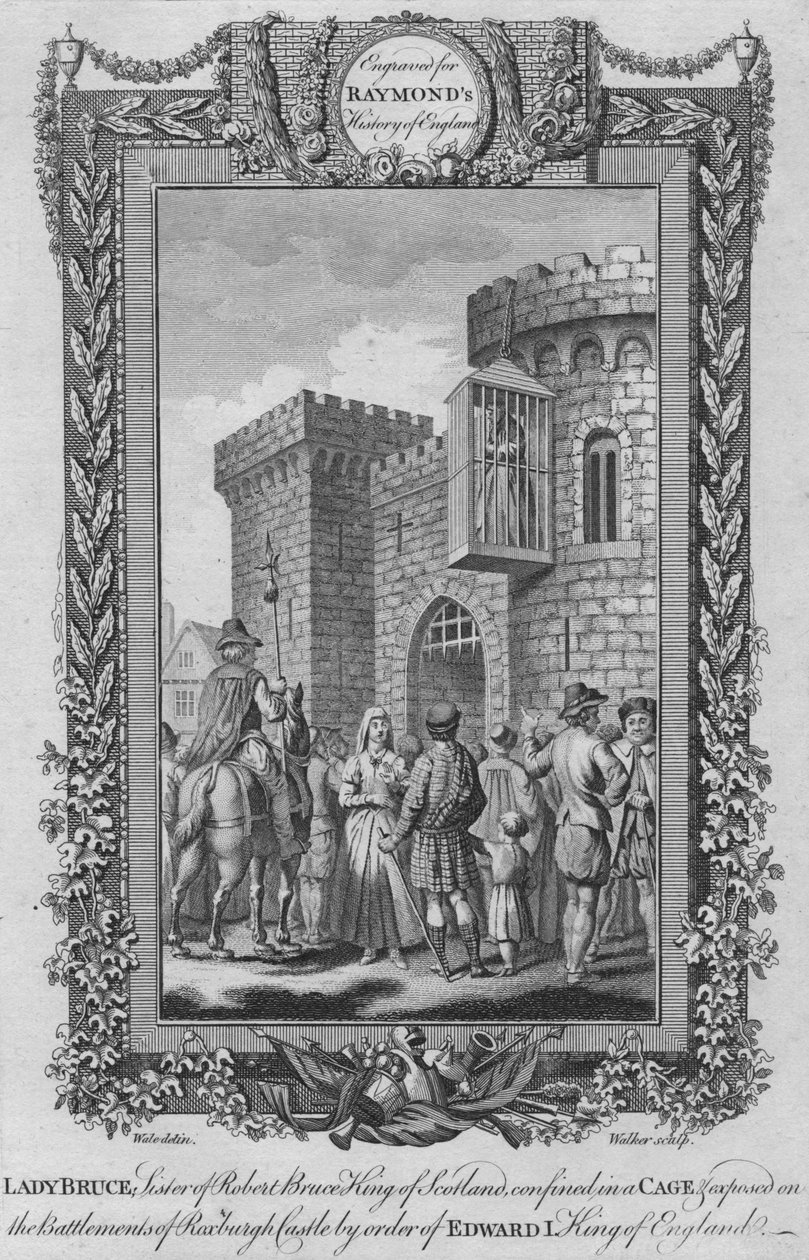 Lady Bruce, Robert Bruce, Skócia király nővére, ketrecbe zárva, 1787 alkotó: Unbekannt