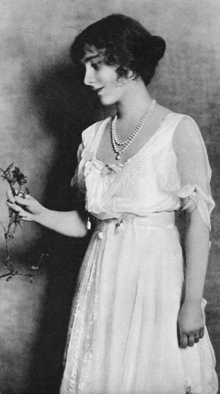 Lady Elizabeth Bowes-Lyon vörös szegfűvel, 1923, 1937 alkotó: Unbekannt