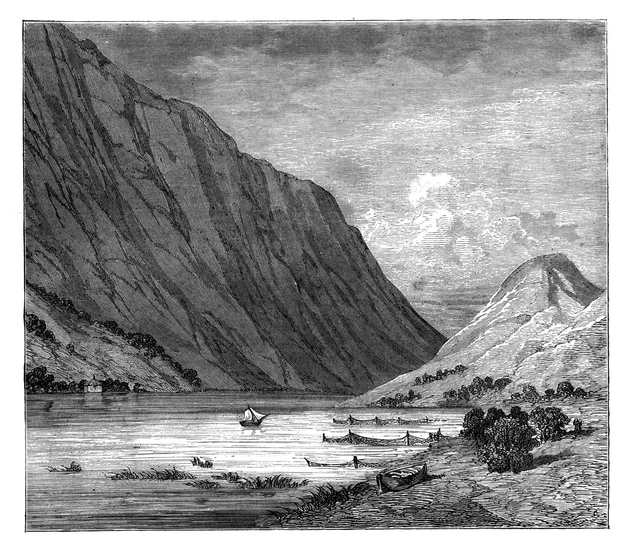 Bandak-tó, Norvégia, 1890 alkotó: Unbekannt