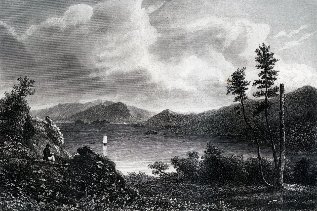 Lake George, New York, 1855 alkotó: Unbekannt