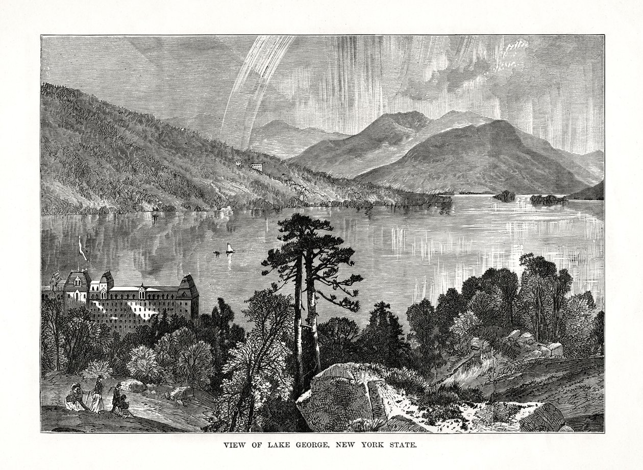 Lake George, New York állam, USA, 1877 alkotó: Unbekannt