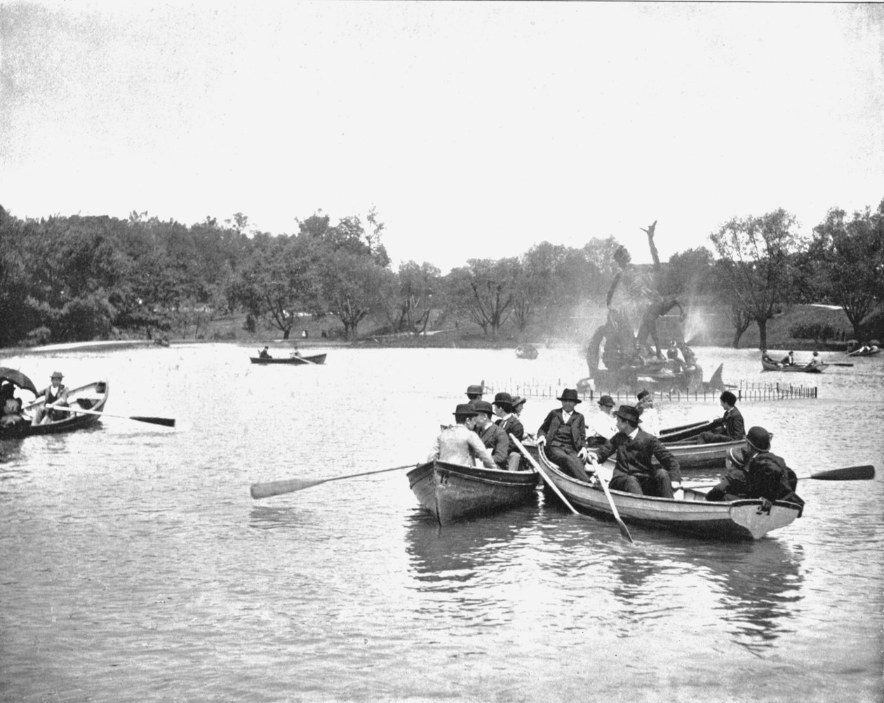 Lake in Wade Park, Cleveland, Ohio, USA, 1900. alkotó: Unbekannt