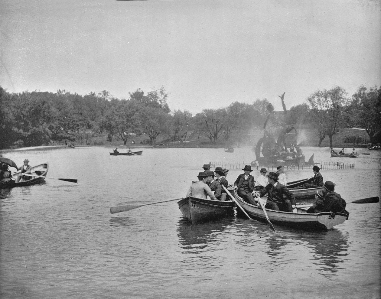 Tó a Wade Parkban, Cleveland, Ohio, 1897. alkotó: Unbekannt