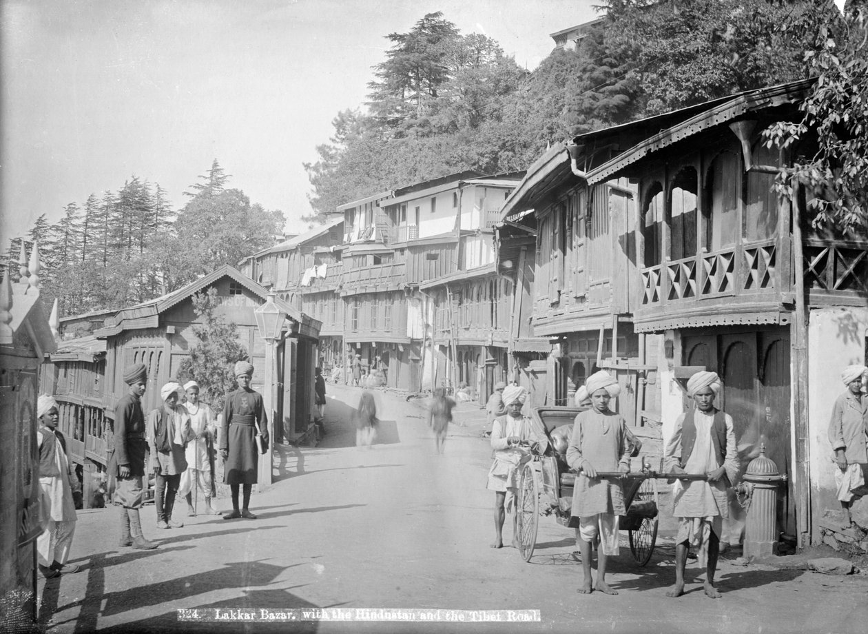 Lakkar Bazár, a Hindusztán és a Tibeti út, Simla, India, XX. század alkotó: Unbekannt
