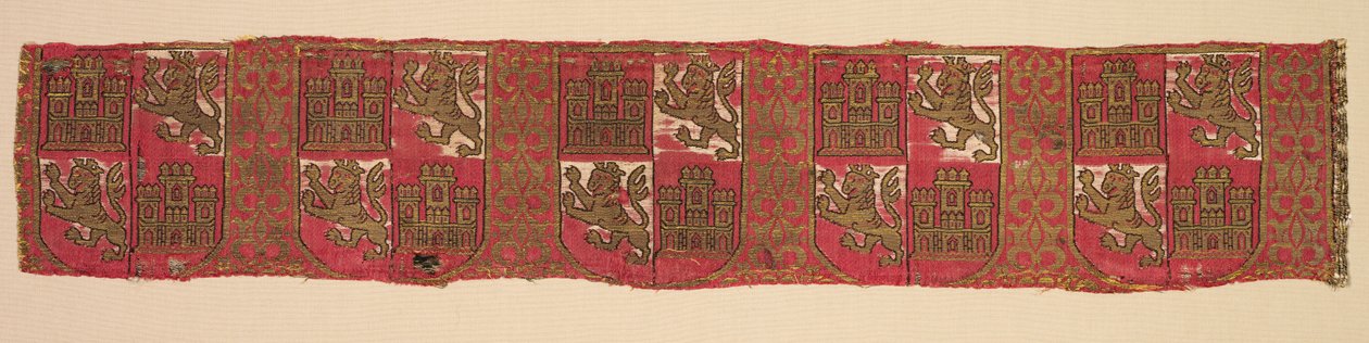 Lámpák Kasztília és León címereivel, királyi keresztény köntösből, 1200-1325. alkotó: Unbekannt