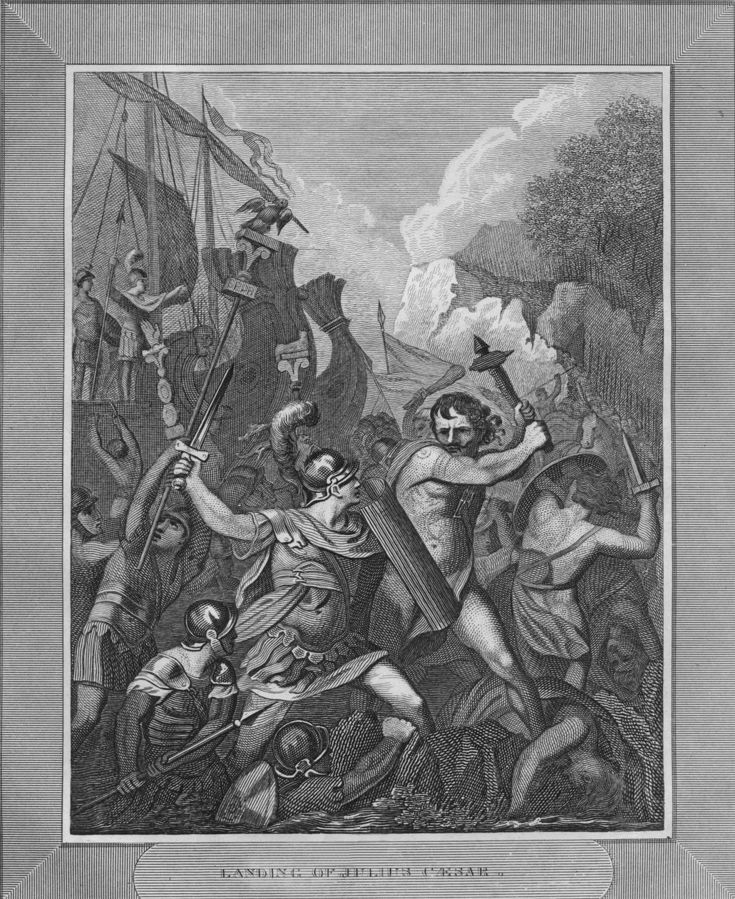 Julius Caesar partraszállása, 1838 alkotó: Unbekannt