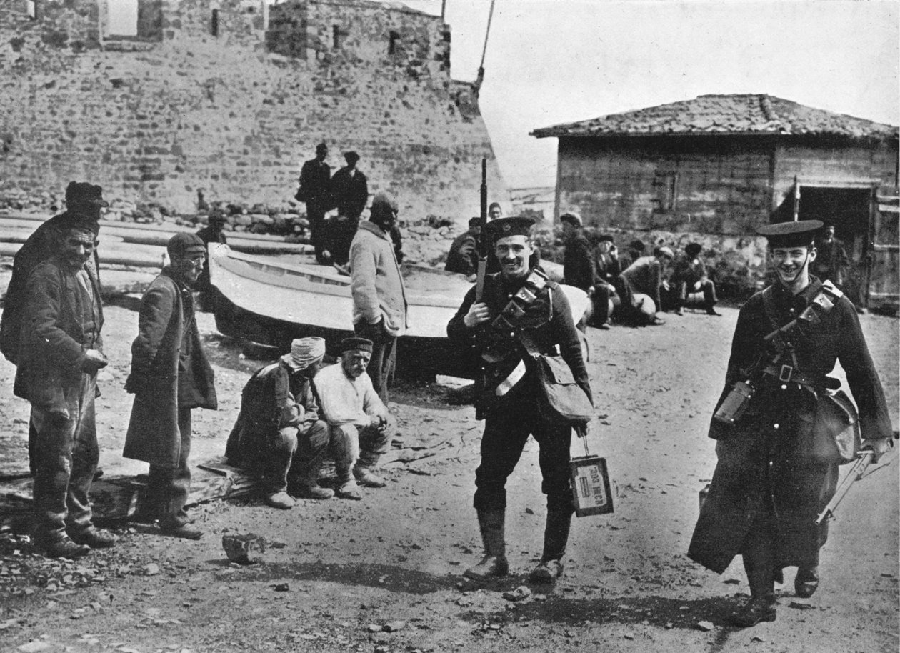 Tengerészgyalogosok partraszállása a Dardanellák elleni hadműveletek kezdeti szakaszában, 1915 alkotó: Unbekannt