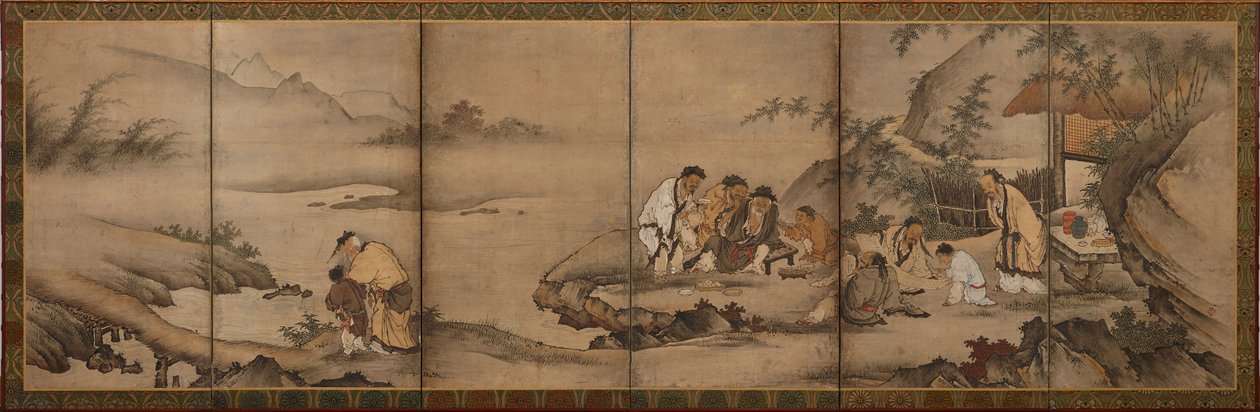 Táj: A bambuszliget hét bölcse, Momoyama-korszak, 1568-1615. alkotó: Unbekannt