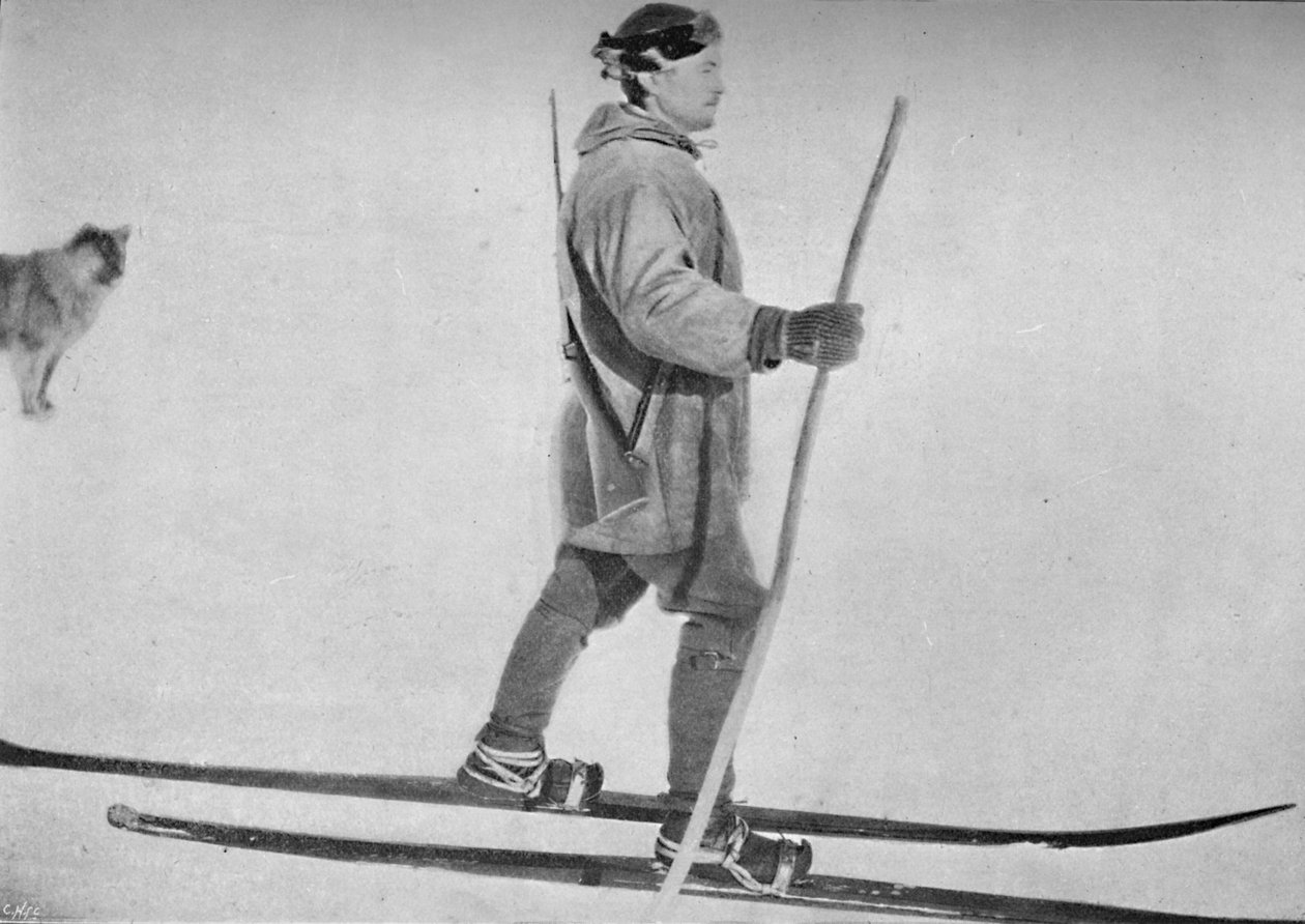 Lars Pettersen a hócipőn, c1893-1896, 1897 alkotó: Unbekannt