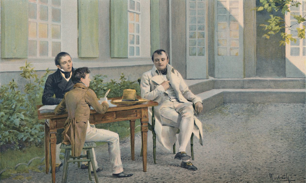 Las Casas és fia Napóleon történetének megírása diktálása alatt, c1815, 1896. alkotó: Unbekannt