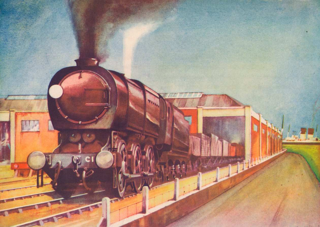 A legújabb Austerity Freight Engine, S.R., Southampton Docks, 1940 alkotó: Unbekannt