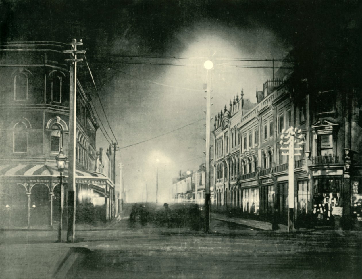 Launceston By Night Brisbane Street, 1901. alkotó: Unbekannt