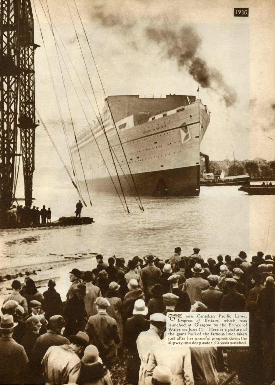 A brit császárnő felbocsátása, Glasgow, 1930. június 11., 1935. alkotó: Unbekannt