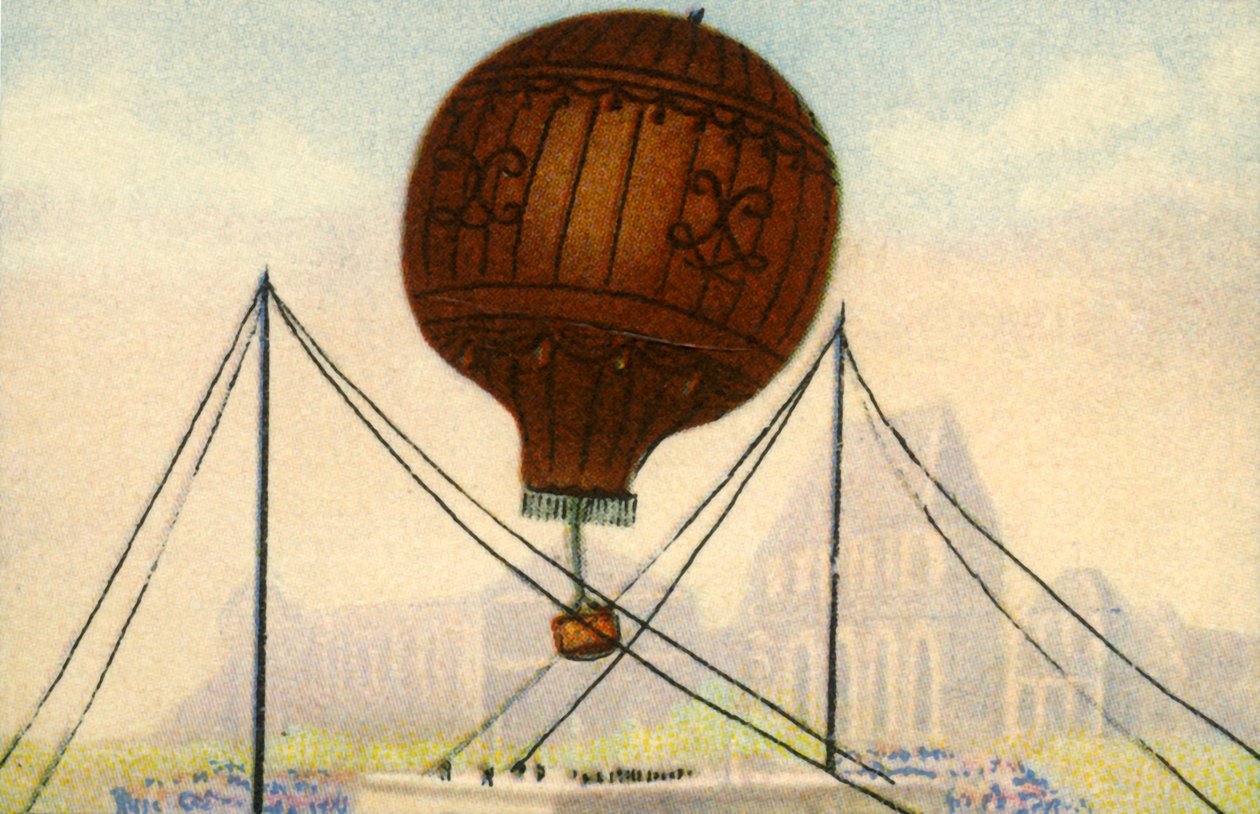 A Montgolfier Brothers léggömb felbocsátása, 1783. június, 1932. alkotó: Unbekannt