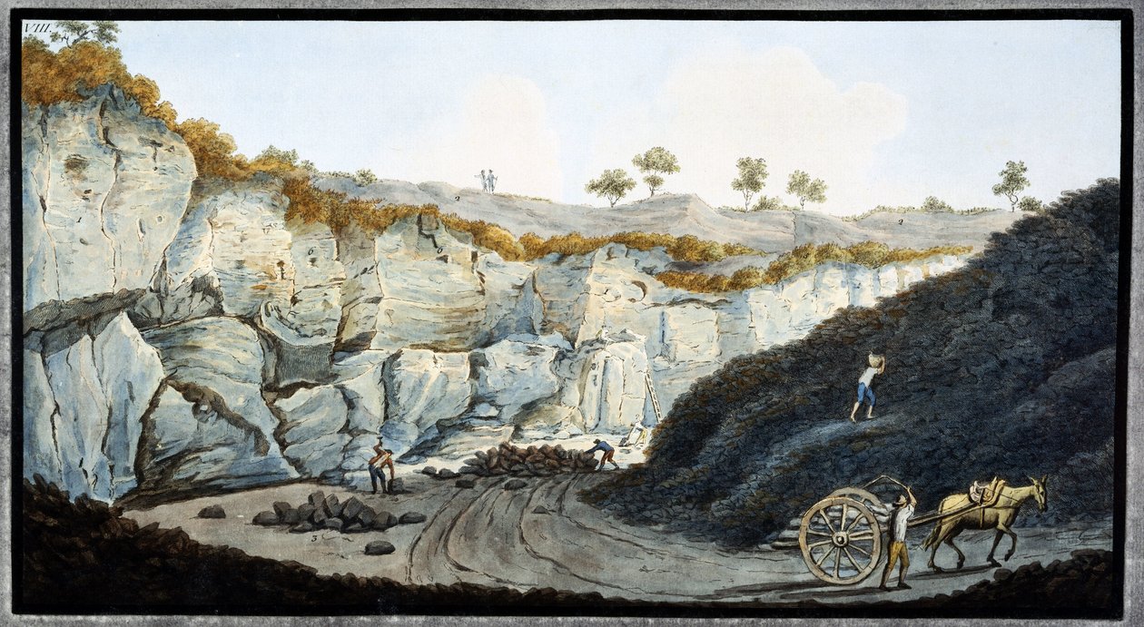 Lávarétegek a Vezúvról, Nápolyi Királyság, 1767 körül alkotó: Unbekannt