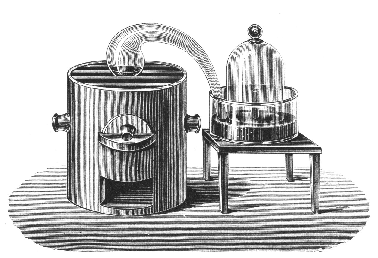 Lavoisiers vizsgálata az oxigén létezéséről a levegőben, 18. század vége, 1894 alkotó: Unbekannt