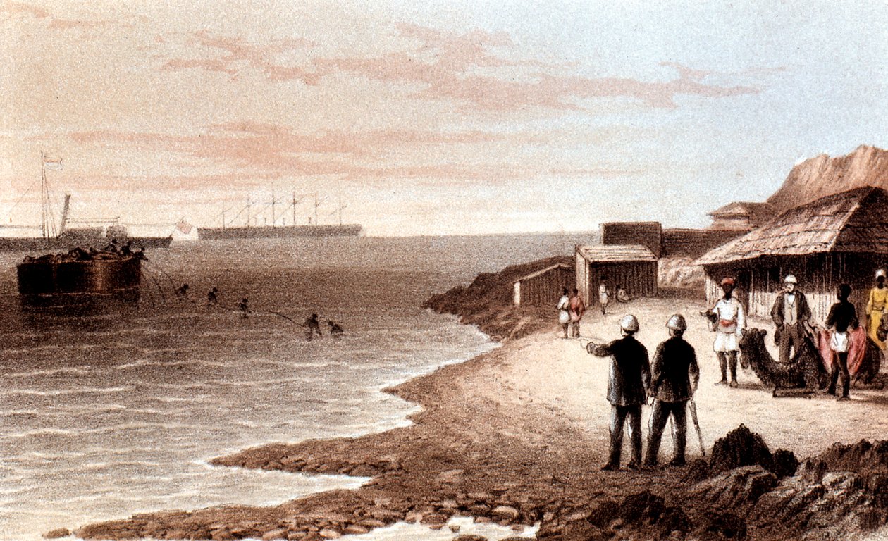 A távírókábel átfektetése az Indiai-óceánon Bombay és Aden között, 1870 alkotó: Unbekannt