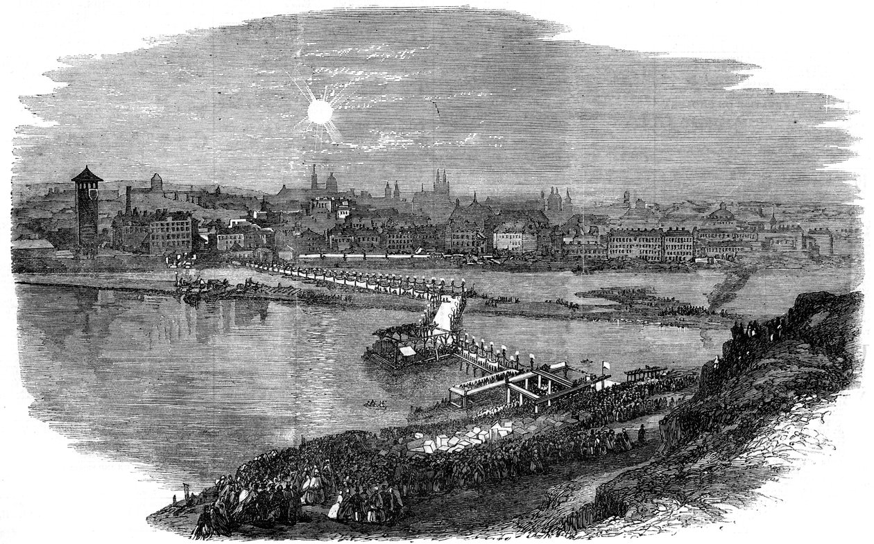 Az új híd alapkőletétele Prágában, Csehországban, 1865 alkotó: Unbekannt