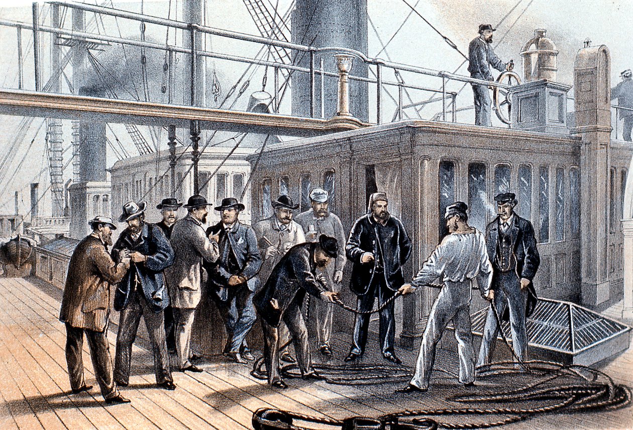 A transzatlanti távírókábel lefektetése, 1865 alkotó: Unbekannt