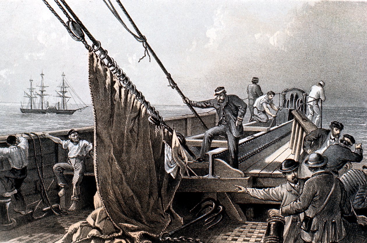 A transzatlanti távírókábel lefektetése, 1865 1866 alkotó: Unbekannt